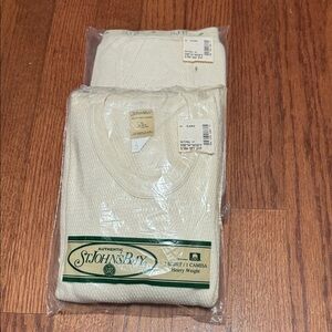 St. John's Bay Soft Cream Knit Top/Bottom Thermal